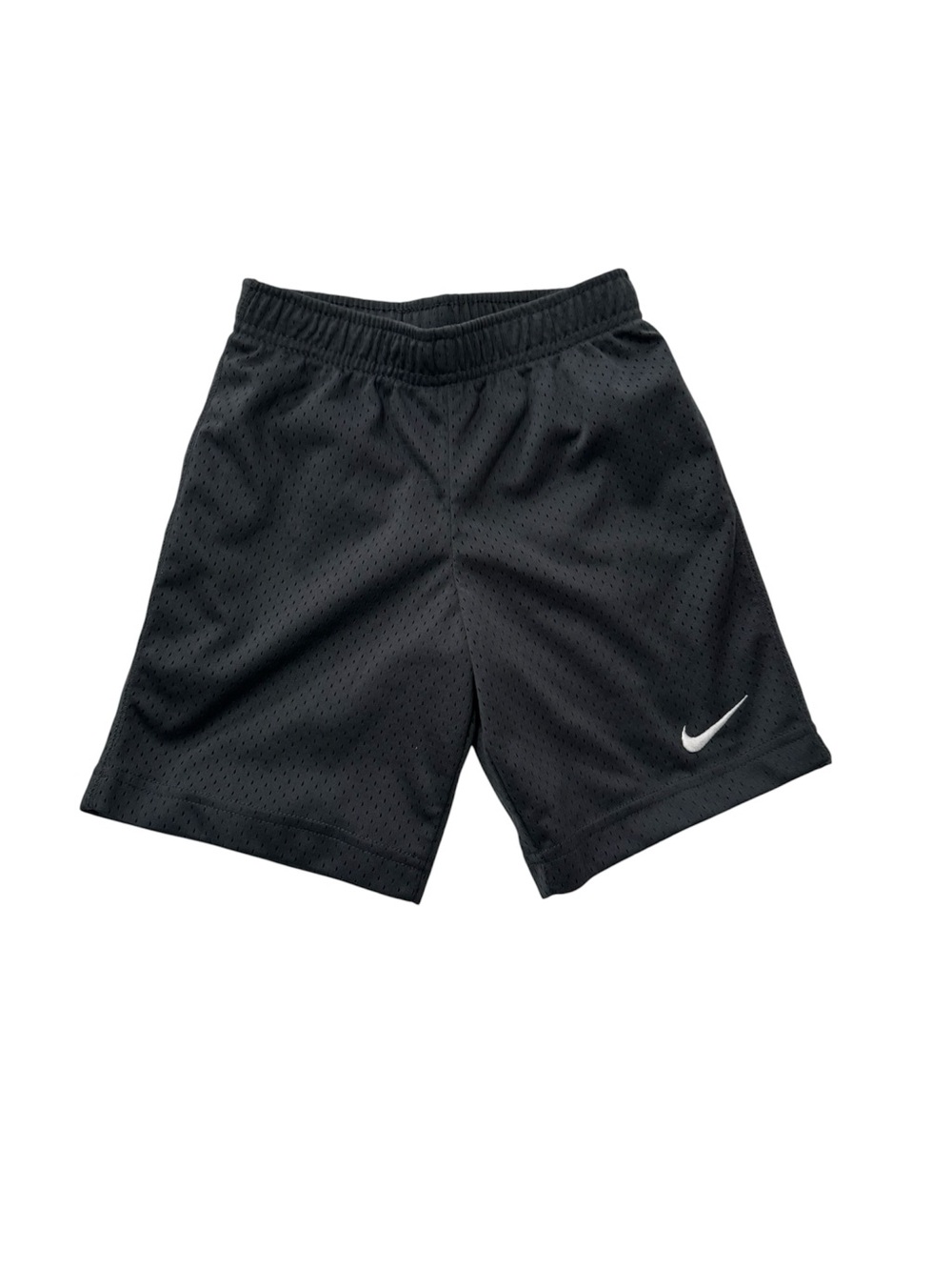 Nike Dark Gray Mesh Athletic Shorts with White Swoosh Boys Size 6